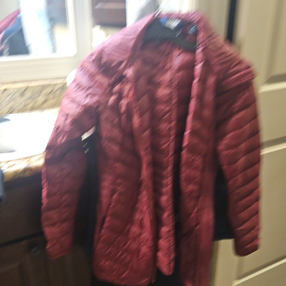 Lands' End Burgundy Size S Quilted Jacket